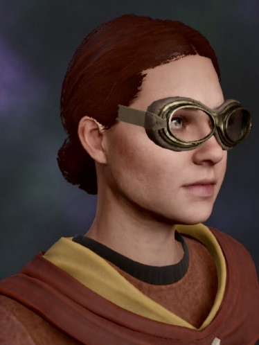 A close-up of the player character wearing a Quidditch uniform